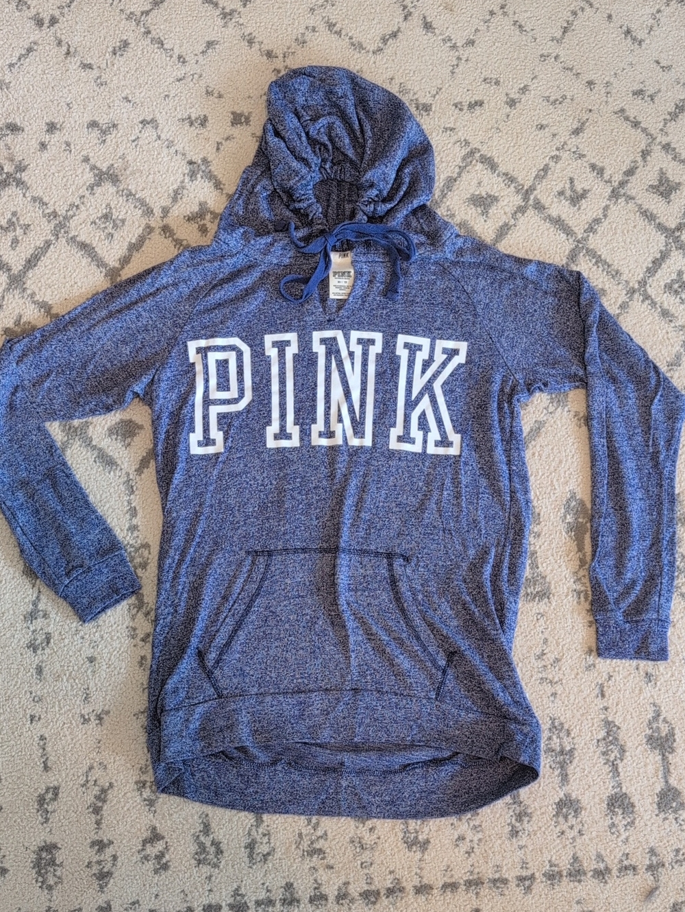 PINK Heathered Purple Pullover Hoodie